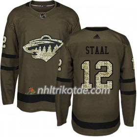 Minnesota Wild Trikot Eric Staal 12 Adidas 2017-2018 Camo Grün Authentic - Herren